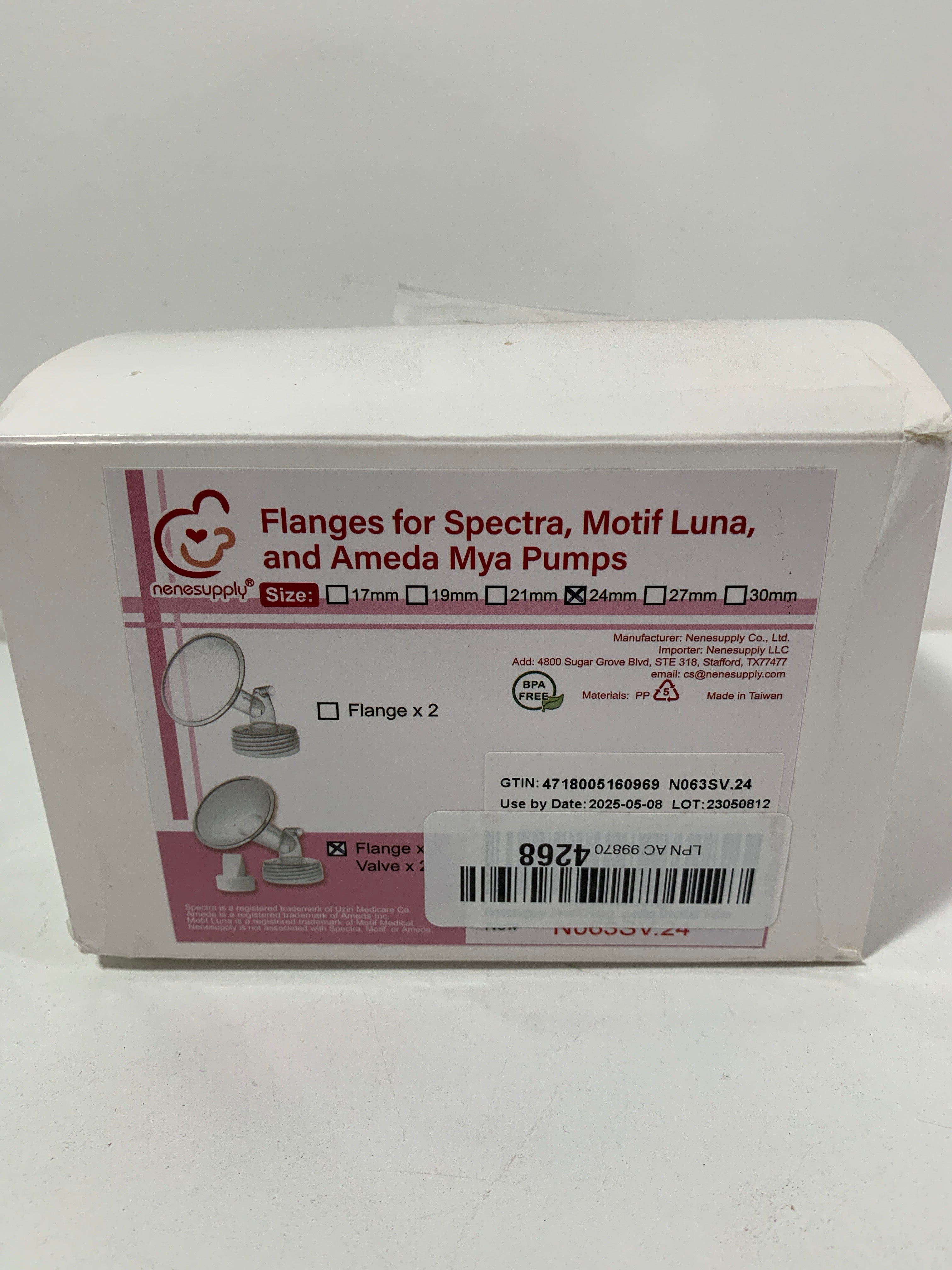 Nenesupply 24mm Flange and Duckbil Valves Compatible with Spectra S1 Spectra S2 Breastpump Replacement to Spectra Pump