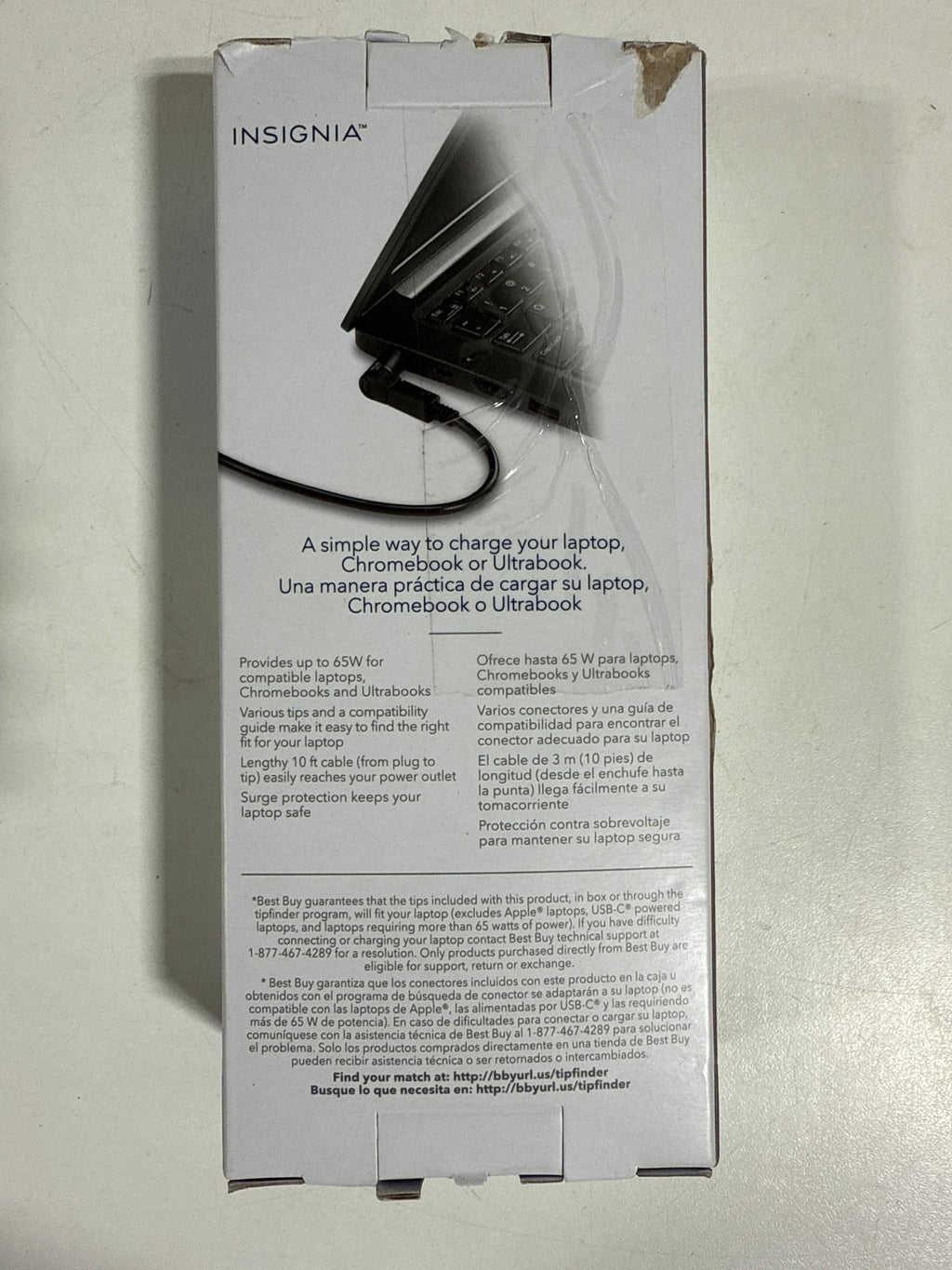 Insignia - Universal 65W Laptop Charger - Black - *Computers & Office