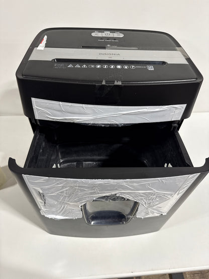 Used Insignia - 10-Sheet Crosscut Paper/CD Shredder - Black