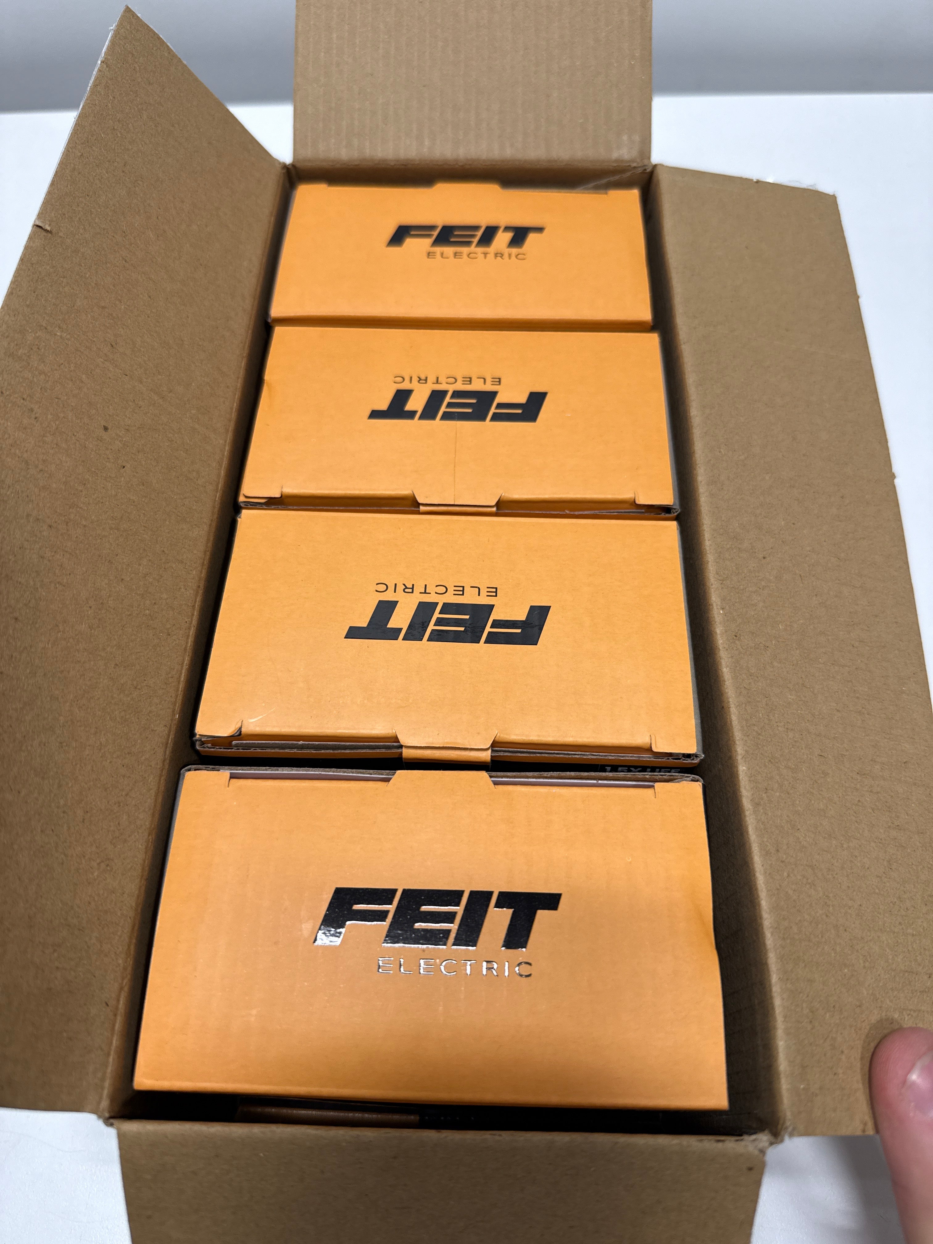 8 x Feit Electric - 100-Watt Equivalent A19 Dimmable Filament CEC 90 CRI White Glass E26 Medium LED Light Bulb, Bright White 3000K