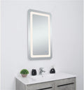 Elegant Decor Genesis 36x24 Rectangle Modern Aluminum LED Mirror in Silver - *Home Decor & Curtains
