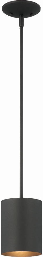 Volume Lighting V9205 Single Light 5" Wide LED Outdoor Mini Pendant - Black