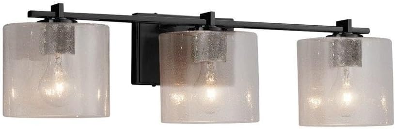 Justice Design Group FSN-8443-30-SEED-MBLK Fusion Bath Bar, Matte Black