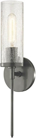 Mitzi H220101-OB Olivia - 1-Light Wall Sconce - Old Bronze Finish - Clear Crackle Glass Shade - *Lighting & Electrical