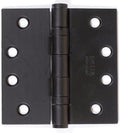 Emtek 94014 4" x 4" Steel Heavy Duty Ball Bearing Square Corner Hinges - Pair, Flat Black