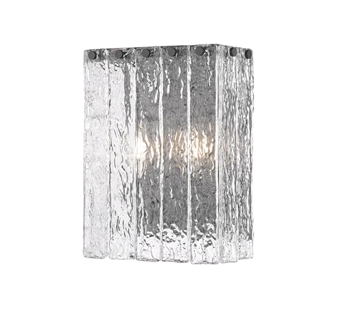 Z-Lite 1943-2S Glacier 12" Tall Bathroom Sconce Matte Black Indoor Lighting Bathroom Fixtures Bathroom Sconce