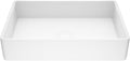 VIGO Magnolia 21’’L x 14’’W x 5’’H Over the Counter Matte Stone Rectangular Vessel Bathroom Sink in White -VG04010
