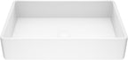 VIGO Magnolia 21’’L x 14’’W x 5’’H Over the Counter Matte Stone Rectangular Vessel Bathroom Sink in White -VG04010