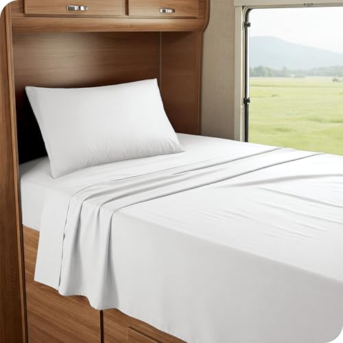 Bare Home RV Bunk Sheet Set - 1800 Ultra-Soft Microfiber RV Bunk Bed Sheets - Double Brushed - Deep Pockets - Easy Fit - 3 Piece Set
