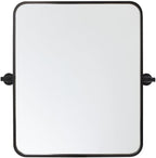 Elegant Lighting MR6A2024 Everly 20" W X 24" H Transitional Rectangular Framed Bathroom Wall Mirror Black