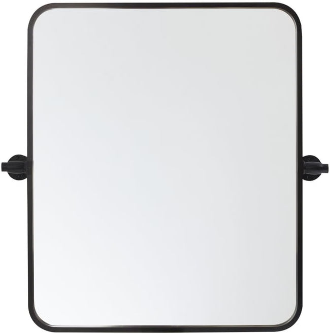 Elegant Lighting MR6A2024 Everly 20" W X 24" H Transitional Rectangular Framed Bathroom Wall Mirror Black