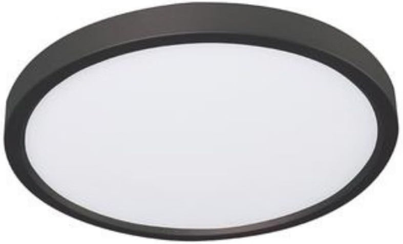 AFX EGRF06LAJD5BK Edge Round 6 inch LED Flush Mount Ceiling Light | Adjustable 5-in-1 CCT 2700K-5000K Integrated LED | 720 Lumens | 12 Watts | Dimmable Wet Rated Ceiling Fixture | Black Finish
