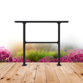 CR Fence & Rail Horizontal Metal Deck Railing 4ft Wide Residential Handrail for Flat Surfaces Simple Flat Railing Black