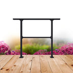 CR Fence & Rail Horizontal Metal Deck Railing 4ft Wide Residential Handrail for Flat Surfaces Simple Flat Railing Black