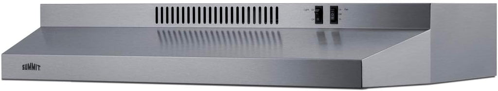 Summit H30RADA 30 Inch Wide Under Cabinet Range Hood with Rocker Light Switch Included