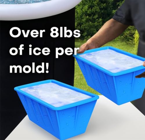 Extra Large Silicone Ice Block Mold Tray Reusable 8LB Ice Cube Molds for Home Ice Baths,Cold Plunge Accessories,Ice Bath Chiller