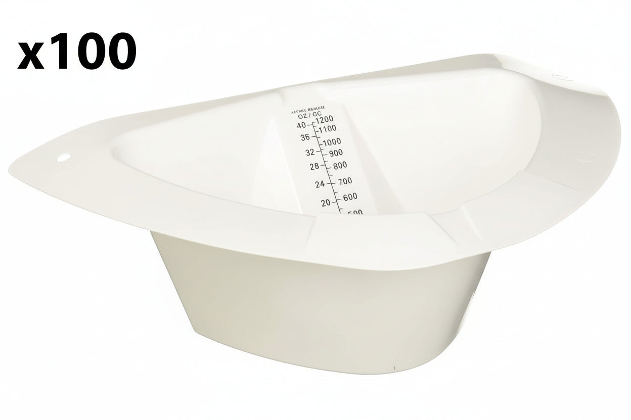 See Desc Medline Deluxe Specimen Collector Pans, 40 oz (Pack of 100)