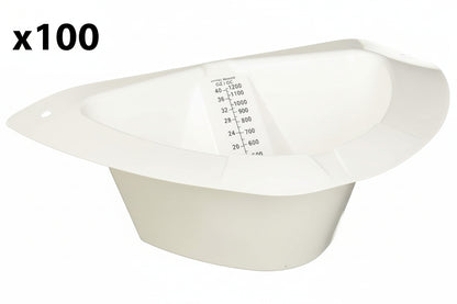 See Desc Medline Deluxe Specimen Collector Pans, 40 oz (Pack of 100)