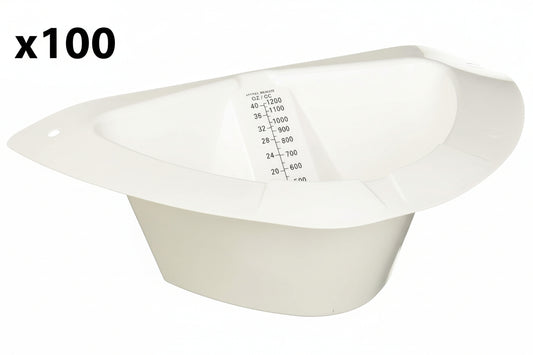 See Desc Medline Deluxe Specimen Collector Pans, 40 oz (Pack of 100)