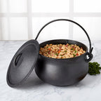 Denmark Tools for Cooks 6-quart Pre-Seasoned Cast Iron Bean Pot