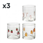 3 x Pandex 14 oz Holiday Icon Glasses