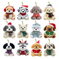 Opened Plush Ornament Advent Calendar, Set of 12