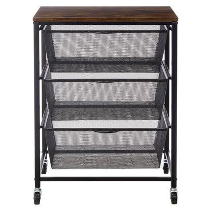Edifice 3-tier Mesh Basket Cart