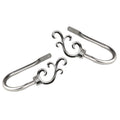 Swan Satin Nickel Metal Hook Curtain Holdback (Set of 2)