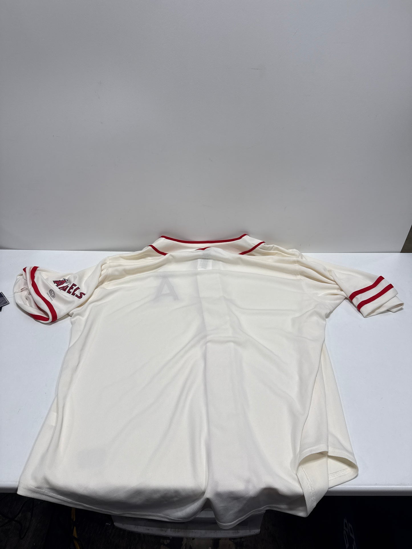 MLB Los Angeles Angels Men's Vintage Button Down Jersey - XXL