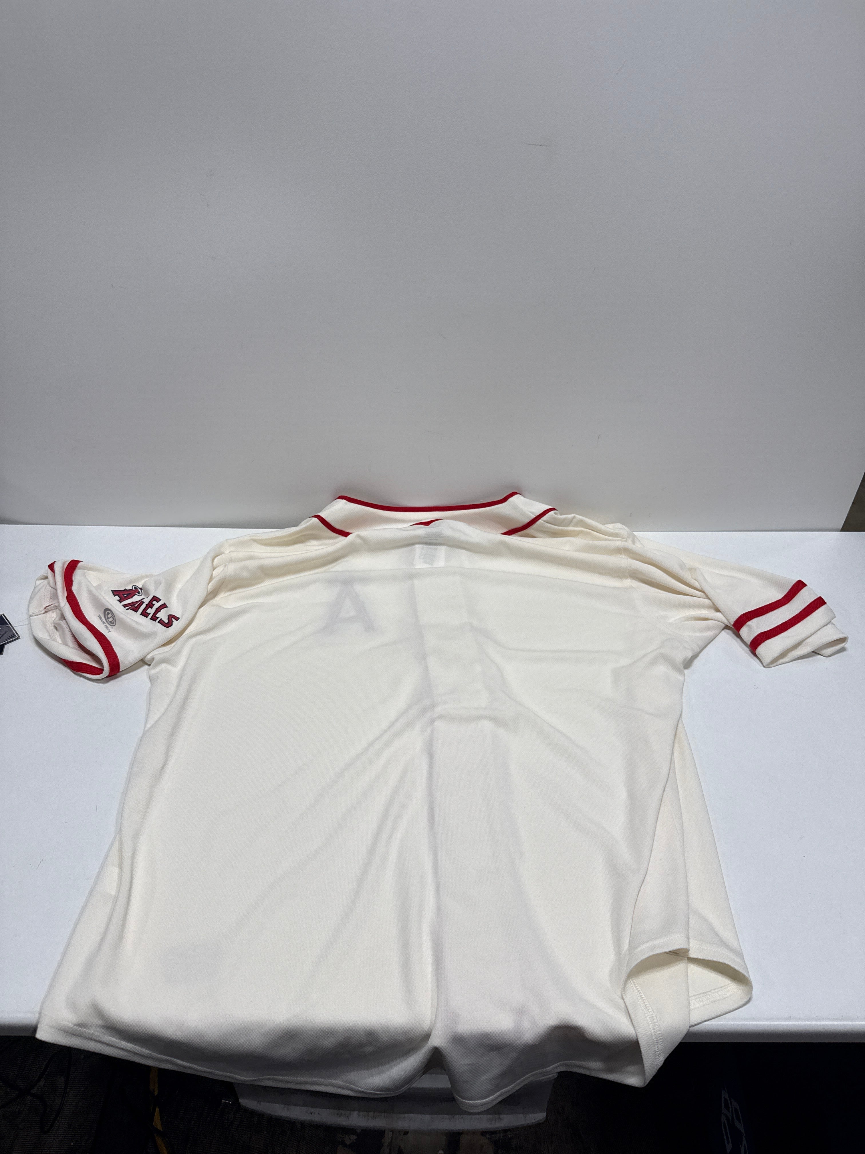 MLB Los Angeles Angels Men's Vintage Button Down Jersey - XXL