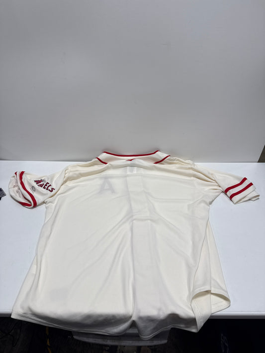 MLB Los Angeles Angels Men's Vintage Button Down Jersey - XXL