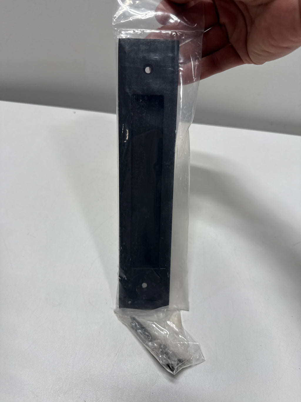 Emtek 221710 Modern Rectangular 8 Inch Center to Center Flush Door Pull Flat Black