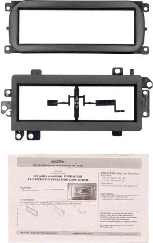 Metra - Dash Kit for Select 1974-2010 Chrysler Vehicles - Black
