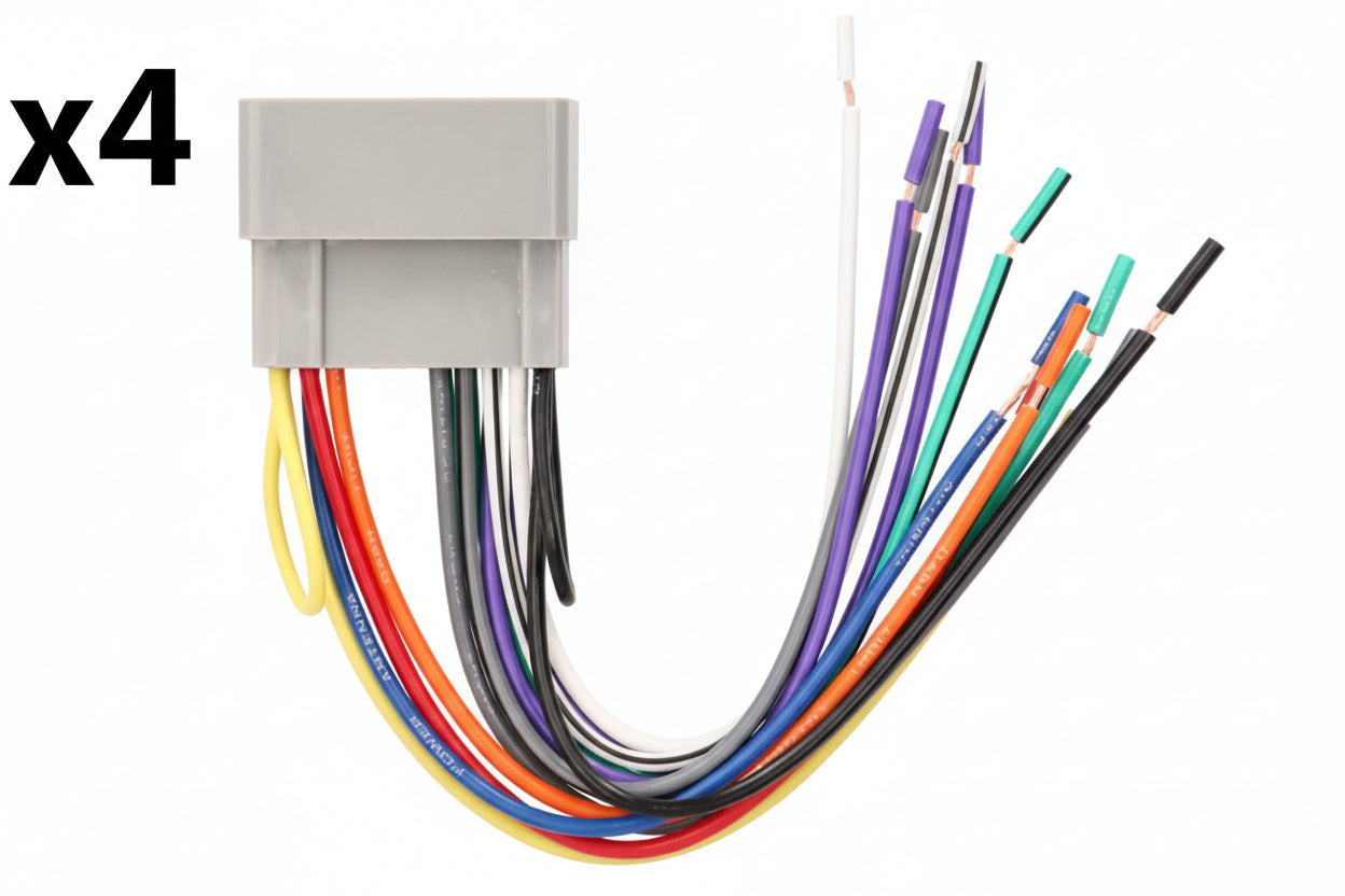4 x Metra - Wiring Harness for Select 2001-2012 Chrysler, Dodge and Jeep Vehicles - Mult