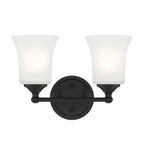 Designers Fountain Bronson 2 Matte Black Bathroom Vanity Light Fixture D278M-2B-MB - *Lighting & Electrical