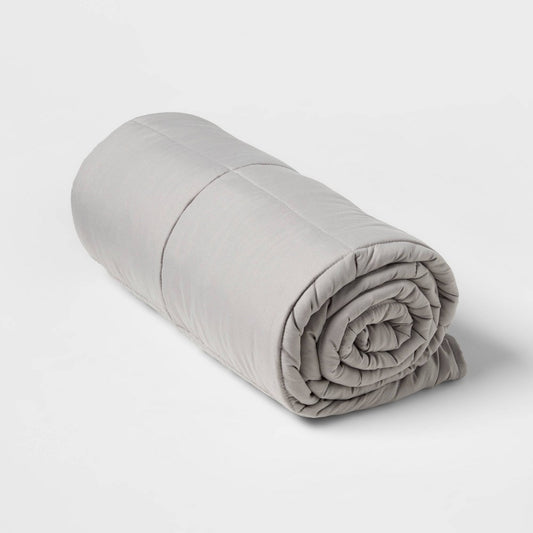 50"x70" 12lbs Weighted Blanket Gray - Room Essential