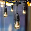 Used 12-Light 24 Ft. Indoor/Outdoor Plug-in Incandescent Edison Bulb String Light