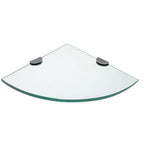 CRAFT + MAIN GCS1010 10" Glass Shower Shelf Silver