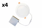 4 x Simply Conserve 6 in. Slim Downlight CCT Selectable LED Recessed Downlight with Remote J-Box