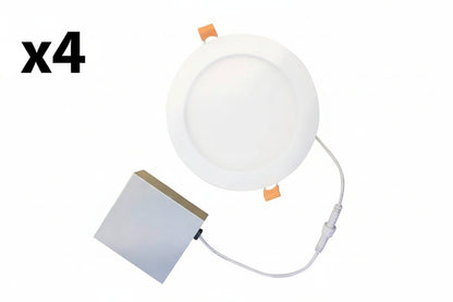 4 x Simply Conserve 6 in. Slim Downlight CCT Selectable LED Recessed Downlight with Remote J-Box