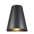Oro 1-Light Matte Black Outdoor Wall Light Fixture with Metal Shade - *Lighting & Electrical