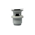 1-1/4 in. Bathroom Push Waste Drain with Overflow, Glossy White