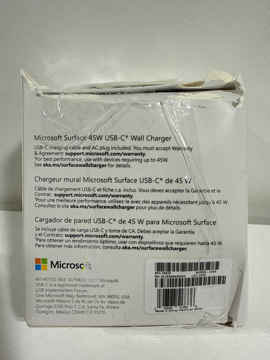 Microsoft - Surface 45W USB-C Wall Charger - Black