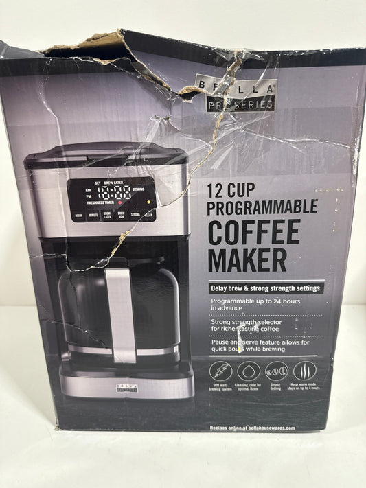 Bella PRO - 12-Cup Programmable Coffee Maker - 90194 - Stainless Steel