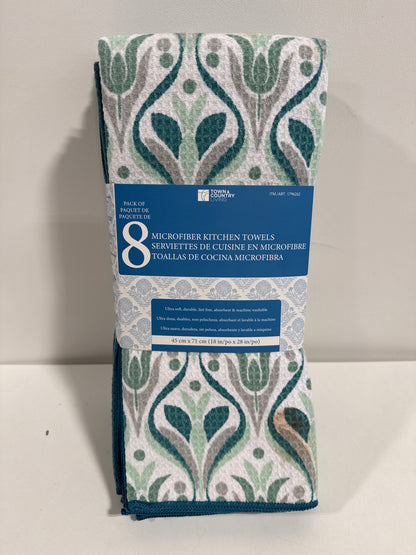 Town & Country Living 8 pack Microfiber Kitchen Towels
