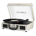 Victrola - Journey Bluetooth Suitcase Record Player with 3-speed Turntable - Light Gray - *Headphones & Tech Accessories