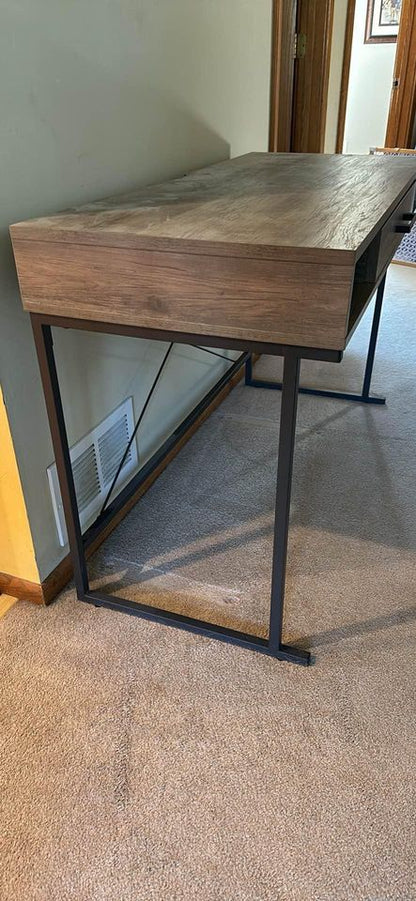Used Insignia - Computer Desk with Drawer – 47" Wide - Dark Oak