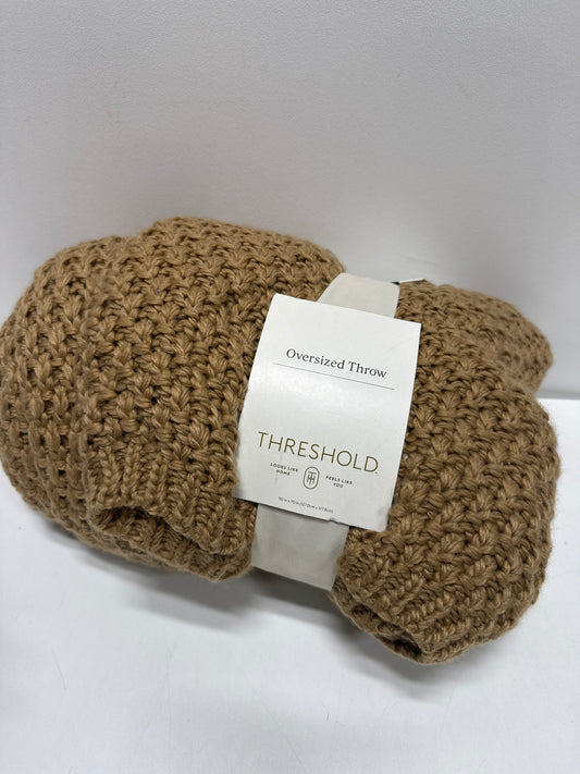 Oversized Recycled Knit Throw Blanket Brown - Threshold