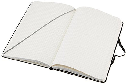 Amazon Basics Classic Grid Notebook Graph Ruled 240 Pages Black Hardcover 5 X 8.25-Inch