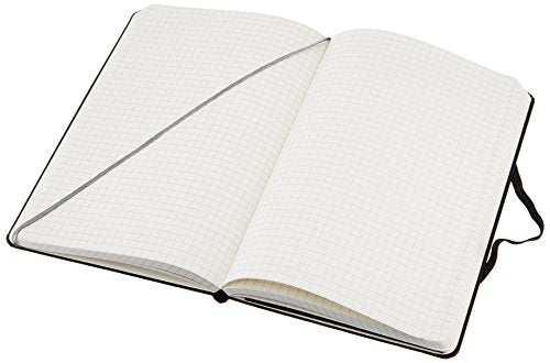 Amazon Basics Classic Grid Notebook Graph Ruled 240 Pages Black Hardcover 5 X 8.25-Inch